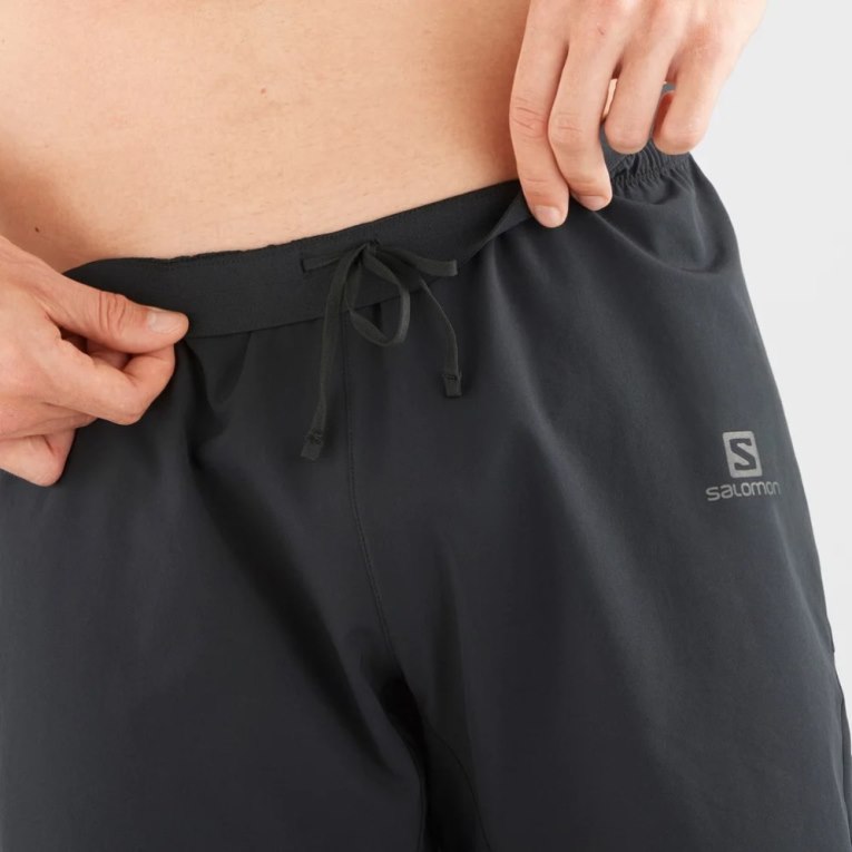 Black Salomon Cross 7'' No Liner Men's Shorts | PH 72564K